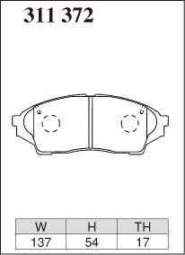 ディクセル ブレーキパッド マークII/クレスタ/チェイサー GX100/LX100/SX100 ECタイプ フロント左右セット 311372 DIXCEL ブレーキパット_画像2