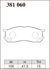 ディクセル ブレーキパッド アトレー S120V/S130V ECタイプ フロント左右セット 381060 DIXCEL ブレーキパット_画像2