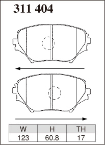 ディクセル ブレーキパッド RAV4 ACA20W/ZCA25W ECタイプ フロント左右セット 311404 DIXCEL ブレーキパット_画像2