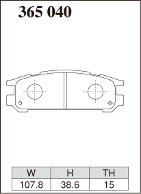 ディクセル ブレーキパッド レガシィセダン B4) BD9 ESタイプ リア左右セット 365040 DIXCEL ブレーキパット_画像2