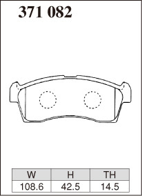 ディクセル ブレーキパッド MRワゴン MF33S KPタイプ フロント左右セット 371082 DIXCEL ブレーキパット_画像2