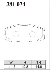 ディクセル ブレーキパッド ラッシュ J200E/J210E Mタイプ フロント左右セット 381074 DIXCEL ブレーキパット_画像2