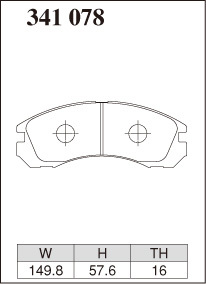 ディクセル ブレーキパッド デボネア S22A/S26A/S27A Mタイプ フロント左右セット 341078 DIXCEL ブレーキパット_画像2