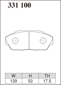 ディクセル ブレーキパッド レジェンド KA3 RAタイプ フロント左右セット 331100 DIXCEL ブレーキパット_画像2