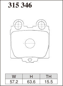 ディクセル ブレーキパッド アリスト JZS160/JZS161 SP-βタイプ リア左右セット 315346 DIXCEL ブレーキパット_画像2