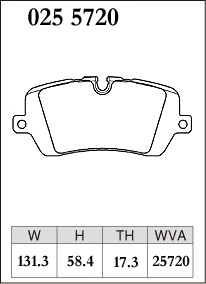 ディクセル ブレーキパッド レンジローバー スポーツ LW5SA Xタイプ リア左右セット 255720 DIXCEL ブレーキパット_画像2