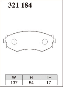 ディクセル ブレーキパッド シルビア S14/CS14 Xタイプ フロント左右セット 321184 DIXCEL ブレーキパット_画像2