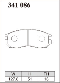 ディクセル ブレーキパッド シャリオ N43W Xタイプ フロント左右セット 341086 DIXCEL ブレーキパット_画像2