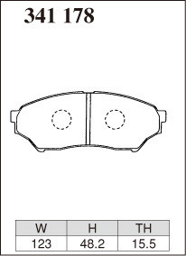 ディクセル ブレーキパッド パジェロミニ H51A/H56A Zタイプ フロント左右セット 341178 DIXCEL ブレーキパット_画像2