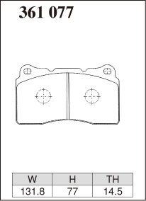 ディクセル ブレーキパッド BRZ ZC6 SP-βタイプ フロント左右セット 361077 DIXCEL ブレーキパット_画像2