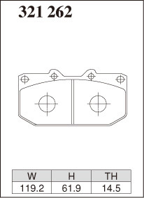 ディクセル ブレーキパッド GTO Z15A Xタイプ フロント左右セット 321262 DIXCEL ブレーキパット_画像2