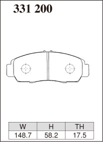 ディクセル ブレーキパッド アコードツアラー CW2 Zタイプ フロント左右セット 331200 DIXCEL ブレーキパット_画像2