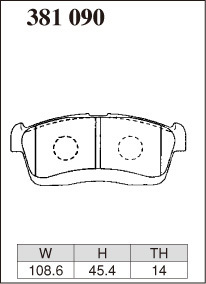 ディクセル ブレーキパッド タント LA600S Xタイプ フロント左右セット 381090 DIXCEL ブレーキパット_画像2