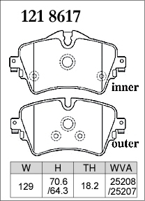 ディクセル ブレーキパッド ミニ コンバーチブル (F57) WG20/WJ20M Xタイプ フロント左右セット 1218617 DIXCEL ブレーキパット