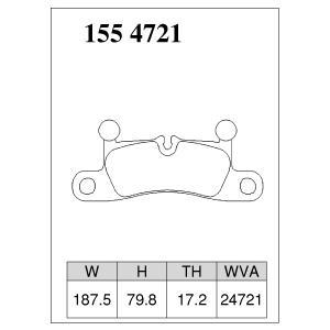 ディクセル ブレーキパッド カイエン (958) 92ACGE Pタイプ リア左右セット 1554721 DIXCEL ブレーキパット_画像2
