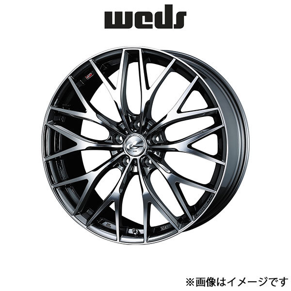 ウェッズ レオニス MX アルミホイール 1本 デリカD:5 CV1W 17インチ ブラックメタルコートミラーカット 0037421 WEDS LEONIS MX_画像1