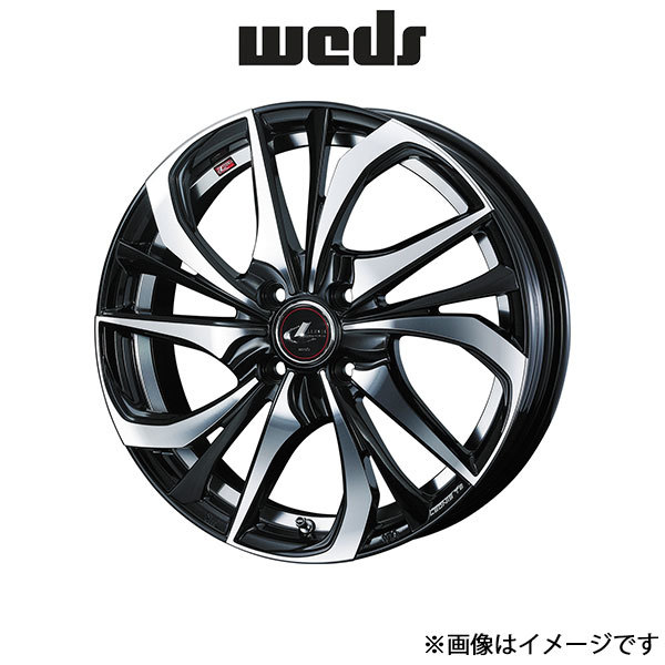 ウェッズ レオニス TE アルミホイール 1本 エブリイワゴン DA17W 16インチ パールブラック/ミラーカット 0038746 WEDS LEONIS TE