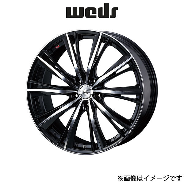 ウェッズ レオニス WX アルミホイール 4本 ステップワゴン RP1/RP2/RP3/RP4/RP5 18インチ ブラックミラーカット 0033902 WEDS LEONIS WX_画像1