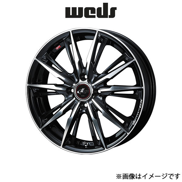 ウェッズ レオニス GX アルミホイール 4本 フィットシャトル GG7/GG8/GP2 16インチ パールブラック/ミラーカット 0039344 WEDS LEONIS GX_画像1