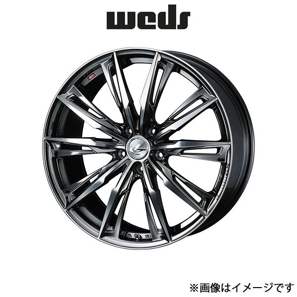 ウェッズ レオニス GX アルミホイール 4本 スカイライン V36クーペ 18インチ ブラックメタルコート/ミラーカット 0039380 WEDS LEONIS GX_画像1