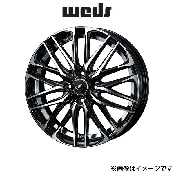 ウェッズ レオニス SK アルミホイール 4本 フィットシャトル GG7/GG8/GP2 16インチ パールブラックミラーカット 0039051 WEDS LEONIS SK_画像1