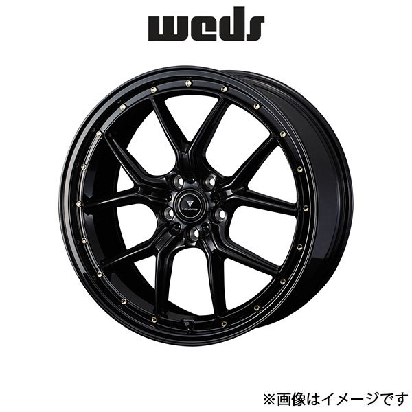 ウェッズ ノヴァリス アセット S1 アルミホイール 4本 CR-Z ZF1/ZF2 18インチ ブラック/ゴールドピアス 0041323 WEDS NOVARIS ASSETE S1_画像1