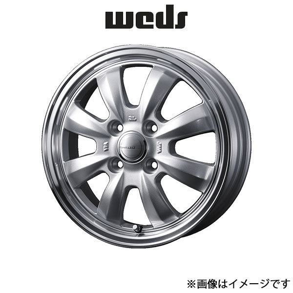 ウェッズ グラフト 8S アルミホイール 1本 モコ MG33S 14インチ シルバー/リムポリッシュ 0040908 WEDS GYRAFT 8S_画像1