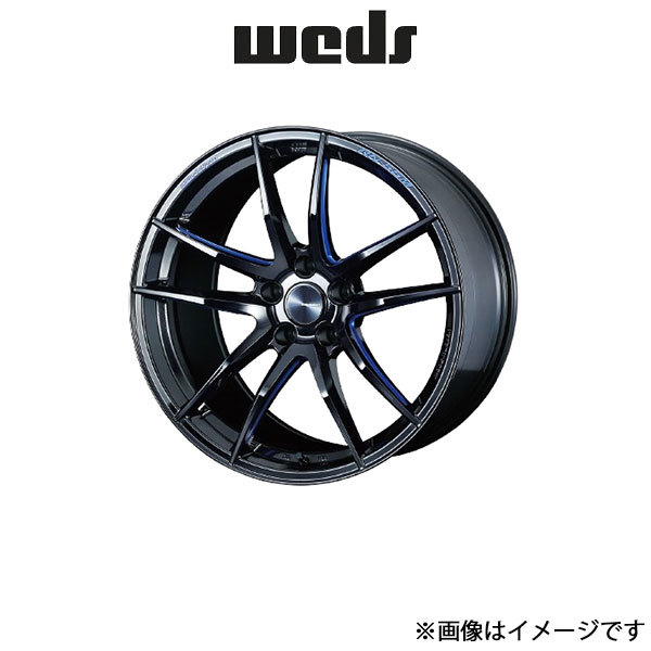 ウェッズ ウェッズスポーツ RN-55M アルミホイール 4本 シビック FL1 19インチ ブラックブルーマシニング 0073552 WEDS WedsSport RN-55M_画像1