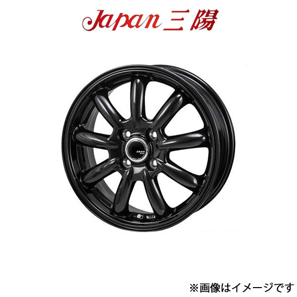 ジャパン三陽 ザック JP-209 アルミホイール 4本 N-WGN/N-WGNカスタム JH1/JH2(15×4.5J 4-100 INSET45 グロスブラック)Japan三陽 ZACK_画像1