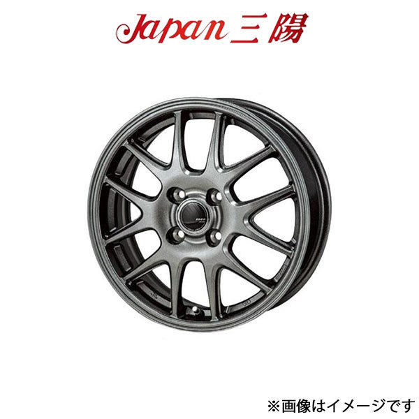 ジャパン三陽 ザック JP-205 アルミホイール 4本 アルト HA24S/HA24V(13×4.0B 4-100 INSET42 ブラックシルバー)Japan三陽 ZACK JP-205
