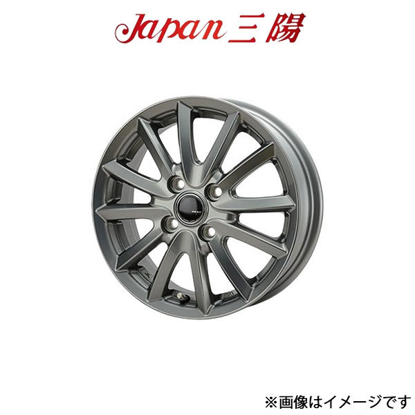 ジャパン三陽 ザック JP-016 アルミホイール 4本 エリオセダン RA21SRC51S(14×5.5J 4-100 INSET45 チタンブラック)Japan三陽 ZACK JP-016_画像1