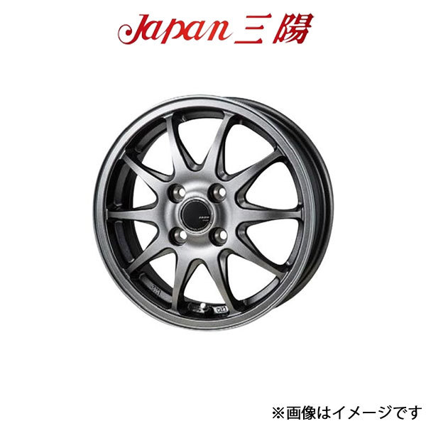 ジャパン三陽 ザック JP-202 アルミホイール 1本 シャトル GK/GP系(15×5.5J 4-100 INSET50 ブラックシルバー)Japan三陽 ZACK JP-202_画像1