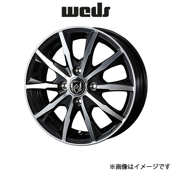 ウェッズ ライツレー MG アルミホイール 1本 バモス HM1/HM2/HM3/HM4 12インチ ブラックメタリックポリッシュ 0039901 WEDS RIZLEY MG_画像1