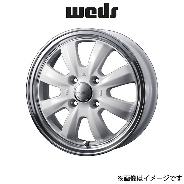 ウェッズ グラフト 8S アルミホイール 1本 サンバートラック S500系 12インチ ホワイト/リムポリッシュ 0040953 WEDS GYRAFT 8S