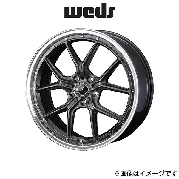 ウェッズ ノヴァリス アセット S1 アルミホイール 1本 WRX STI VAB 19インチ ガンメタ/リムポリッシュ 0041346 WEDS NOVARIS ASSETE S1_画像1