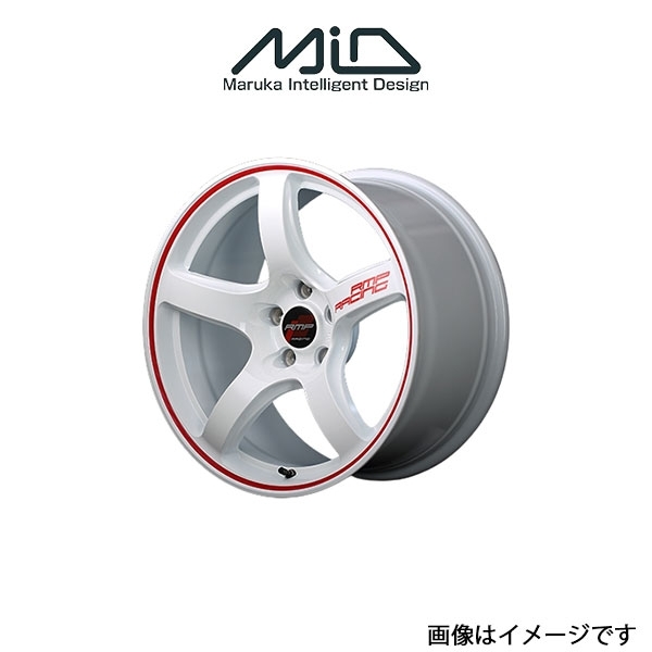 MID RMPレーシング R50 アルミホイール 1本 WRX S4 VBH(17×7J 5-114.3 INSET48 ホワイト/リムレッドライン)RMP RACING R50