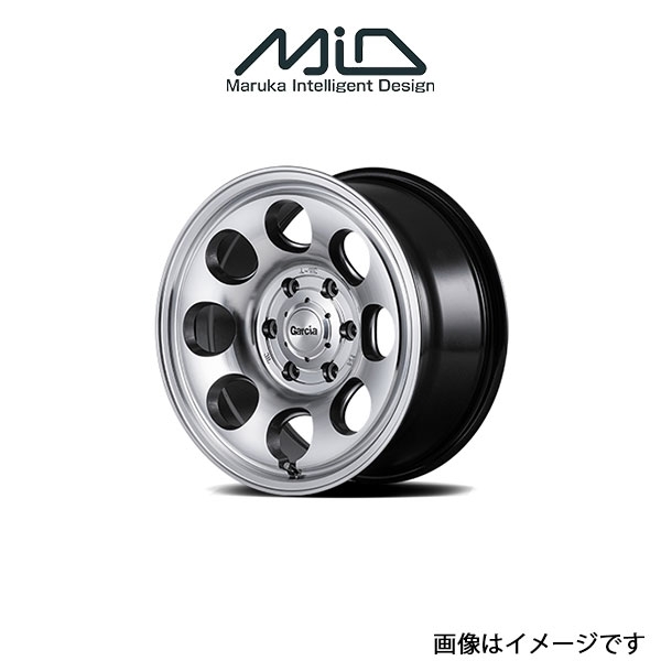 MID ガルシア パーム8 アルミホイール 1本 タント LA600S/LA610S(14×4.5J 4-100 INSET45 メタリックグレー/ポリッシュ)GARCIA PALM8_画像1