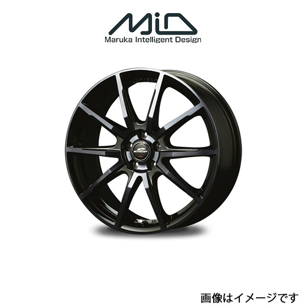 MID シュナイダー DR01 アルミホイール 1本 エクシーガ クロスオーバー7 YA系(17×7J 5-100 INSET48 ブラック+ダークブルー)SCHNEIDER_画像1