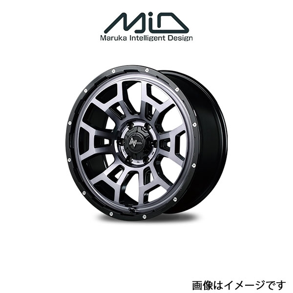 MID ナイトロパワー H6スラッグ アルミホイール 1本 FJクルーザー 15系(17×8J 6-139.7 INSET20 ブラッククリア)NITRO POWER H6 SLUG_画像1