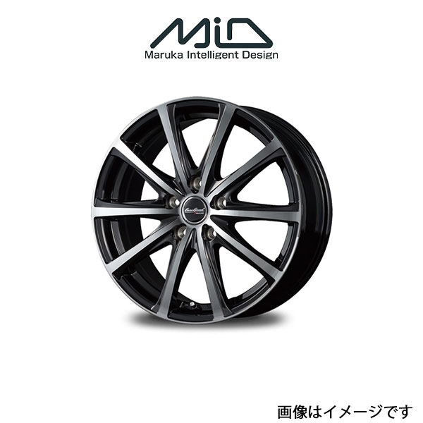 MID ユーロスピード V25 アルミホイール 1本 ノア ヴォクシー 90系(17×7J 5-114.3 INSET48 ブラックポリッシュ)EUROSPEED V25_画像1