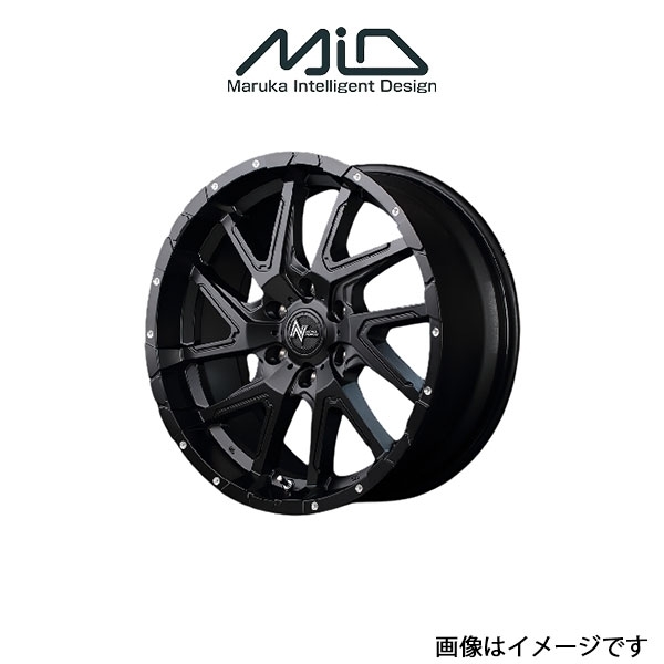 MID ナイトロパワー デリンジャー アルミホイール 1本 ランドクルーザープラド 120系(17×8J 6-139.7 INSET20 セミグロスブラック)_画像1