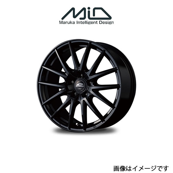 MID シュナイダー SQ27 アルミホイール 1本 アイシス 10系(15×6J 5-114.3 INSET45 メタリックブラック)SCHNEIDER SQ27