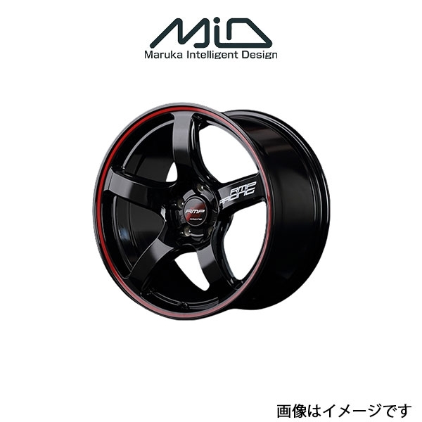 MID RMPレーシング R50 アルミホイール 1本 エスティマ 30系(17×7J 5-114.3 INSET48 ブラック/リムレッドライン)RMP RACING R50_画像1