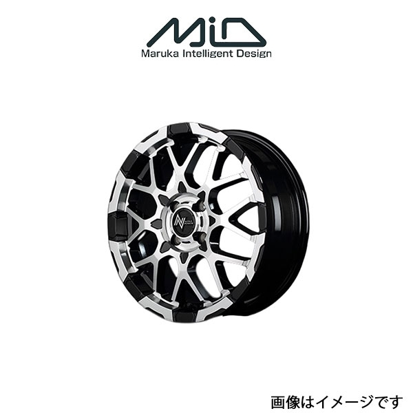 MID ナイトロパワー M28バレットKC アルミホイール 1本 ソリオ MA36/MA26系(15×5J 4-100 INSET48 ブラック/ミラーカット)NITRO POWER_画像1