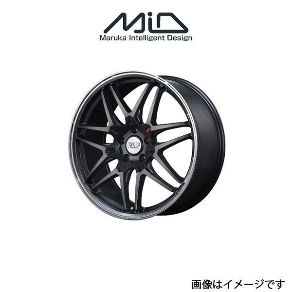 MID RMP 720F アルミホイール 1本 アルファード/ヴェルファイア 30系(18×7J 5-114.3 INSET48 セミグロスガンメタ/リムポリッシュ)_画像1