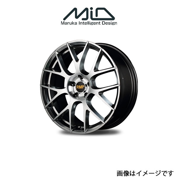 MID RMP 027F アルミホイール 1本 セドリック グロリア 34系(17×7J 5-114.3 INSET40 ハイパーメタルコート/ミラーカット)