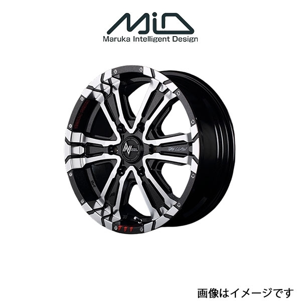 MID ナイトロパワー クロスクロウ GE アルミホイール 1本 NV350キャラバン 25系(17×6.5J 6-139.7 INSET48 ブラックメタリック)_画像1