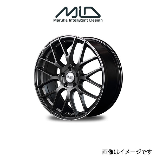 MID RMP 028F アルミホイール 1本 エクシーガ YA系(18×7J 5-100 INSET50 セミグロスガンメタ+リムエッジDC+ロゴマシニング)_画像1