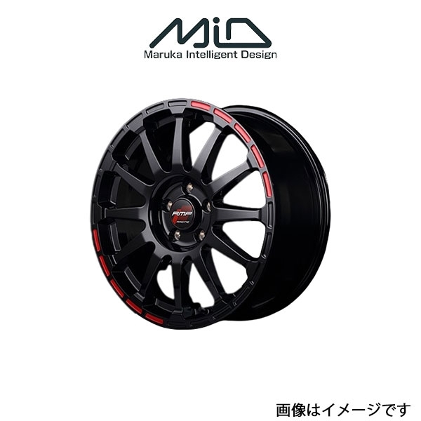 MID RMPレーシング GR12 アルミホイール 1本 フォレスター SH5(17×7J 5-100 INSET48 クリスタルブラック/ストロボレッド)RMP RACING GR12_画像1