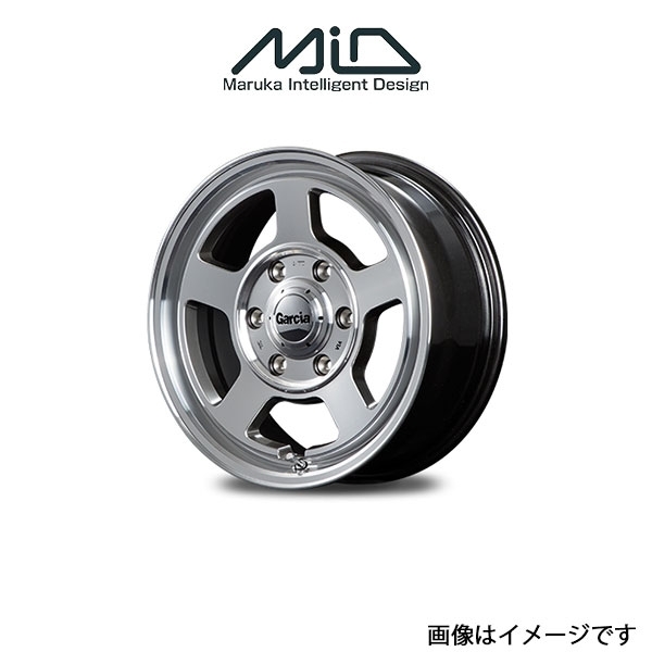 MID ガルシア シカゴ5 アルミホイール 4本 ムーブ L150/L160(15×4.5J 4-100 INSET45 メタリックグレーポリッシュ)GARCIA CHICAGO5